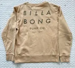 【BILLABONG 】Mサイズ メンズトレーナーベージュ ロゴトレーナー
