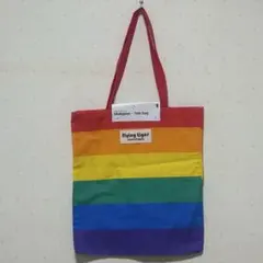 【新品タグ付き】　flying tiger トートバッグ　レインボー