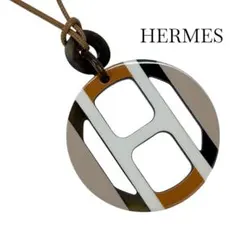 エルメスHERMES ネックレス ペンダント Hエキップ Sable - メルカリ