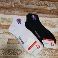 大阪万博ミャクミャク ソックス 靴下 万博 EXPO 23-25cm 白+黒