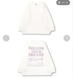 140㎝相当　DRC ブランシェス　ホワイト　長袖カットソー　バックプリント