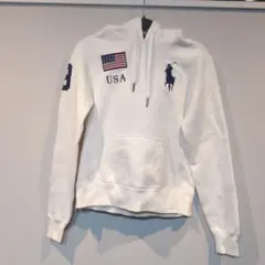 ビックポニー ラルフローレン　パーカー　スウェット　アメリカ国旗　星条旗　Y2K