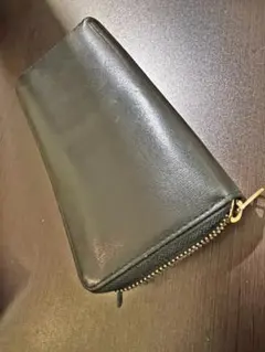 paul smith ポールスミス ブラックレザー　ゴールドジッパー長財布