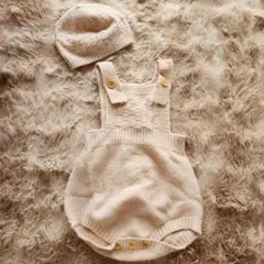 ニットロンパースと帽子セット　まとめ買い値引き中