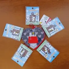 スヌーピーファスナーマスコット&ハート型コインケースのセット