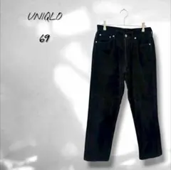 【UNIQLO】カジュアルパンツ コーデュロイ シンプル ストレッチ 黒ブラック