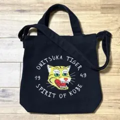 【ONITSUKA TIGER 】トートバッグ　虎刺繍　キャンパス