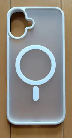 MagSafe対応 クリアホワイト iPhone16plusケース