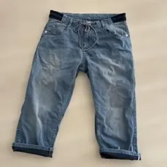 Navy デニムクロップドパンツ ライトブルー Mのサムネイル