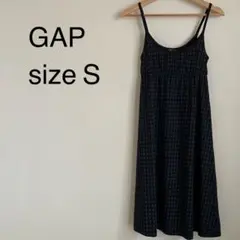 GAP　ギャップ　キャミワンピ　ワンピース　ブラック　ブルー　XS 095