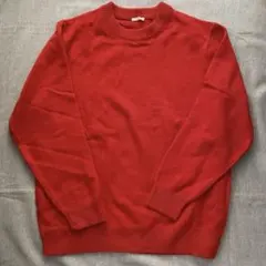 GU ラムブレンドクルーネックセーター Lサイズ　 オレンジ