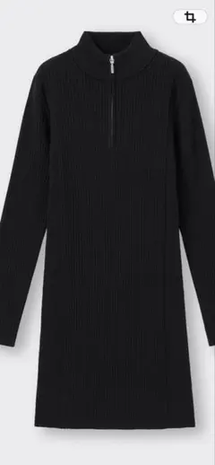 【美品】GU ブラック ハイネックミニワンピース M きれい即購入OK