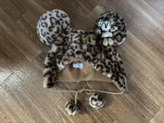 ディズニー　ミニー　ヒョウ柄　ファンキャップ　レオパレード Y2K ギャル