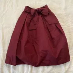 FRAY I.D スカート　膝下丈　ボルドー　ワインレッド
