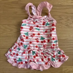 さくらんぼ柄 ベビー水着 100