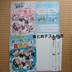 新品夏ドリルワーク　かんぺき！夏休み 小学3年まとめテスト付き　国語算数理科社会のサムネイル