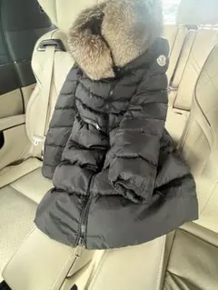 MONCLER ダウンコート ファー付き ブラック　0サイズ