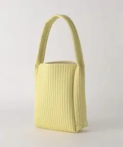 【BEAUTY&YOUTH】 ニット ストライプ ワンショルダーバッグ イエロー