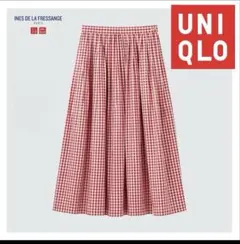 ユニクロ　コットンツイルギャザースカート　M