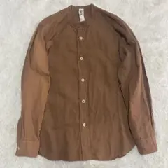 MHL. マーガレットハウエル バンドカラーシャツ ブラウン