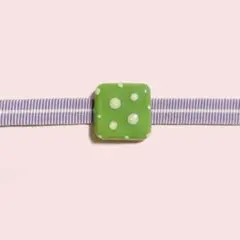 緑 グリーン 帯留め 水色 四角 シンプル 抹茶 着物 和装