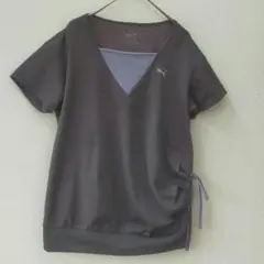 ​【PUMA】プーマ スポーツウェア 半袖Tシャツ レディース Sサイズ グレーのサムネイル