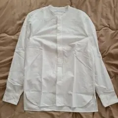 UNIQLO and LEMAIRE 白　シャツ ヘンリーネック　バンドカラー
