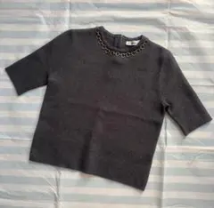 ZARA ザラ　半袖ニット　グレー　サイズS