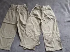 ベージュ ロングパンツ 2枚セット