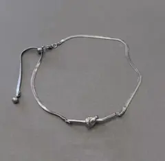 Knot Twist Bone Silver Chain Necklace