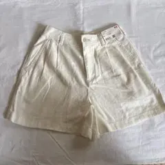 新品タグ付き ┊︎ UNIQLO リネンコットンショートパンツ M オフホワイト