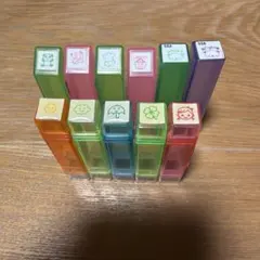 ミニスケジュールスタンプ、カラフルスタンプ 11個セット