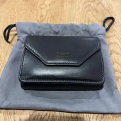 BALENCIAGA ブラックレザー三つ折り財布
