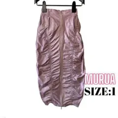 ⭐️A1478⭐️ MURUA ♥ ナイロン ファスナースリットギャザースカートのサムネイル