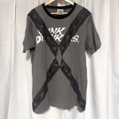 PUNK DRUNKERS パンクドランカーズ X柄 Tシャツ グレー M 古着