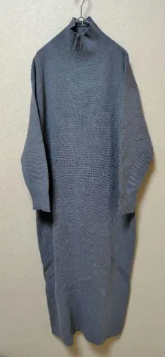 ビューティー＆ユース　ミラノリブタートルネックニットワンピース　グレー