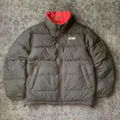 00s ファーストダウン リバーシブル ダウンジャケット 黒 赤 グランジ 古着