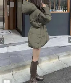 【美品】GRL 4Way 中綿ダウンジャケット[kd39] カーキ色