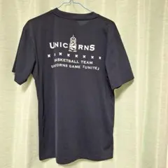慶應　バスケ部　ユニコーン　Tシャツ紺　Mサイズ　バックプリント