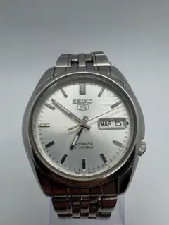 SEIKO 5 自動巻き時計 シルバー文字盤 7S26C - メルカリ