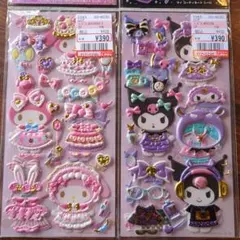 正規品　クロミマイメロディマイコーディネートシール　サンリオ　プクプクシール