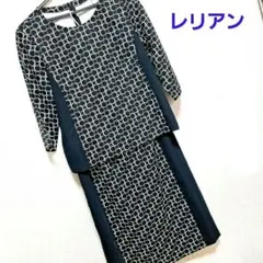 レリアン黒ドット柄 セットアップ　サイズ13+