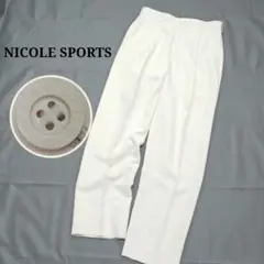 【ニコルスポーツ】ゴルフパンツ スラックス アイボリー ウェア タック入り日本製