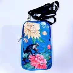 新品 WEDGWOOD スマホショルダーバッグ 花と猿デザイン