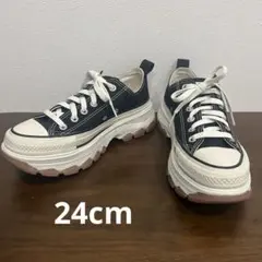 【美品】コンバース　オールスター トレックウェーブ OX *BLACK 厚底