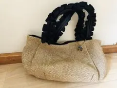 ⭐*⭐様 フリル付きベージュハンドバッグ