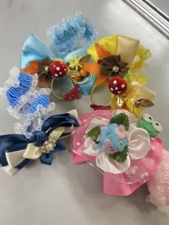 犬用リボンアクセサリー4つセット