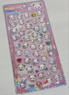 【正規品】ジュエルプチドロップ ストーンつき もちもちパンダ 立体シール 匿名