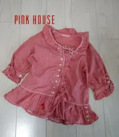 BABY PINK HOUSE／ギンガムチェックブラウス
