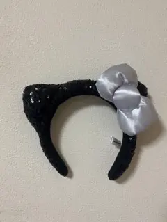 USJ ユニバ キティちゃん スパンコール カチューシャ 黒